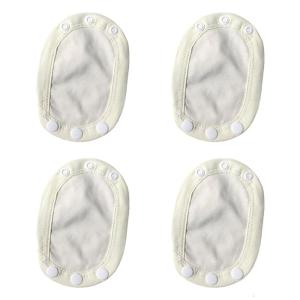 4Pcs Baby Romper Extender Pad Soft Cotton Fabric T3 Plastic Snap Attachment Adjustable Diaper Crotch Part Accessory