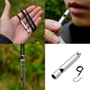 Portable Outdoor Emergency Whistles With Lanyard Camping Hiking Survival Sports Antilose Whistles Outdoor Tool