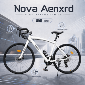 AENXRD Road Bike 26 inch adult bike 700CC 21-speed Variable Speed Mountain Bike fixed weight 200kg