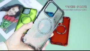 2 in1 Full Shockproof Wireless Charging Case For Galaxy S25 S24 S23 Ultra Plus S23FE Translucent Armor Cover