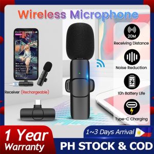 ♥ SPLAY Shipping+Readystock ♥K8 Mobile Phone Live Radio Noise Reduction Microphone 2.4G Wireless Lavalier Microphone Monitor Reverberation Live Interview