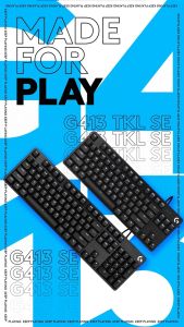 Logitech G413 TKL SE Mechanical Gaming Keyboard - Compact Backlit Keyboard with Tactile Mechanical Switches Anti-Ghosting Compatible with Windows macOS - Black Aluminum