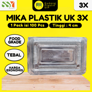 Mika Kue UK 3X Bening isi 100 / Food Grade