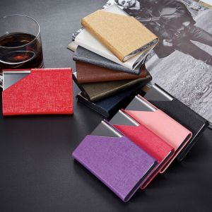 CHARMI โลหะสำหรับตกแต่ง แฟชั่นสำหรับผู้หญิง ขาตั้งจอแสดงผล เหล็กไร้สนิม ผู้หญิงผู้ชาย เครื่องใช้ในสำนักงาน ที่ใส่บัตรเครดิตบัตรประชาชน กล่องใส่การ์ด ที่ใส่นามบัตร กล่องเก็บการ์ด