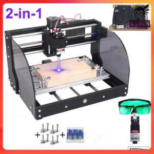 TwoWin CNC Printer 3D Ukir Laser Engraving 3-Axis Laser 3000mW - 3018PRO
