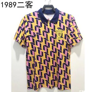 Đồng Phục Bóng Đá Cổ Điển Đội Tuyển Quốc Gia Châu Âu Scotland Sân Nhà Sân Khách Áo Nỉ Mùa Hè Ngắn Tay Áo 1989 Hoài Cổ