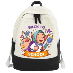 (FREE NAME) Tas Ransel Anak Anti Air Premium Islamic Edition - Back To School