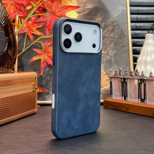 Intelligent AI Button Retro Leather Case for iPhone 17 Pro Max Magne Metal Lens Protection Pu Original Soft Back Cover Coque