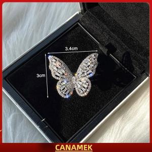 Miễn phí vận chuyển✨ Zircon bướm Vòng đá quý đá mở phóng đại Lớn Knuckle Nhẫn