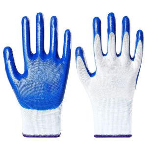 Buy 5 get 5 Wear-resistant Nitrile Labor Gloves - Industrial Safety Work Glove Non-slip Breathable