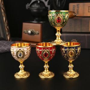 2Pcs 30ml Wine Glasses Vintage Medieval Goblet Drinking Glass Drinking Cup Communions Party Household Dining Gift