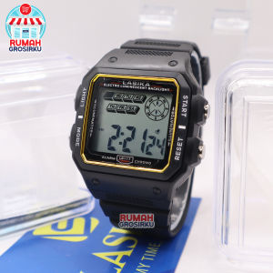BONUS BOX Jam Tangan Pria Digital Lasika Original 8117 Hitam Sport Water Resistant