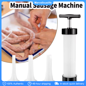 Manual Sausage Meat Fillers Machine Sausage Syringe Stuffer Meat Filling Gadgets With Funnel Manual Meat Injector