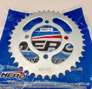 สเตอร์หลัง Spark115i 40T-428 HERO ชุบแข็ง อ่านรายละเอียดก่อนซื้อ เลือกฟันสเตอร์หลัง ตอนสั่ง อะไหล่มอร์ไซค์