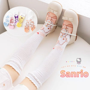1Pair Sanrio Cinnamoroll Kawaii Children Socks Anime My Melody Cute Cotton Comfort Breathable Knee High Socks for Kids