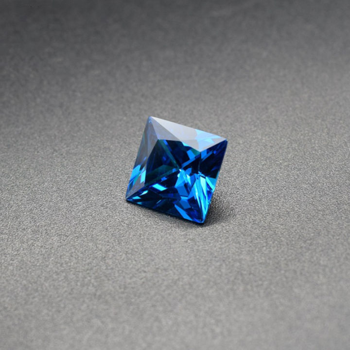 AAAAA Đá Sapphire Xanh Biển Đẹp 8X8 Mm 4.5 Carat Đá Quý Rời Hình Cắt Đá Sapphire Không Dát Trang Sức Nữ Chính Hãng Tự Làm, Với Đá Quý Zirconia Màu Xanh Dương