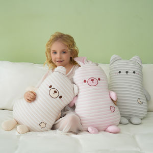 JOJO CASTLE Sleeping with Children Plush Toy 42cm Soothing Pillows Rabbit Bear Cat Plush Toys Pillow A-class Baby Fabric Filled Toy Baby Toy Girl Gift for Baby