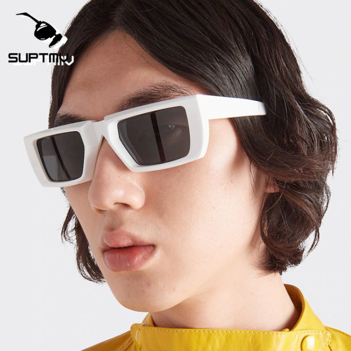Suptmv Plain Square Simple Sunglasses for Men Casual Fashion Trend
