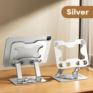 【SG】Foldable Tablet Stand All-Metal 360° Rotating Height Adjustable Tablet Holder Phone Stand