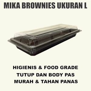 Mika brownies uk L 50pcs bolu + tutup