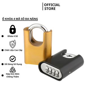 "xả" ố Khoá Mật Mã 4 Mã Số Làm Từ Hợp Kim Kẽm Chống Cắt Chống Gỉ Chắc Chắn Cứng Cáp ( Khóa Chống Trộm )