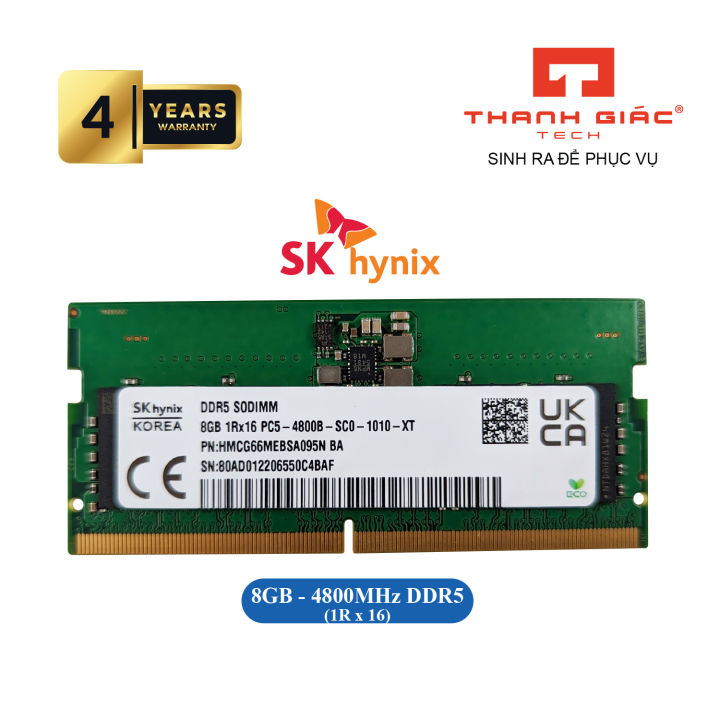 RAM Laptop DDR5 SK Hynix 8GB Bus 4800 - Bảo Hành 4 Năm | Lazada.vn