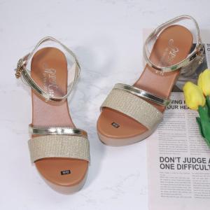 Giày cao gót đế xuồng 9p quai bản da nhủ kim tuyến dây mảnh bóng chéo - X033