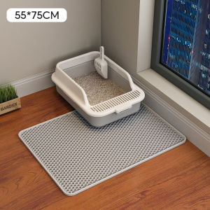 【Easy Cleaning】Large Soft Cat Litter Mat EVA Waterproof and Anti Slip Litter Box Mat Gather litter Double Layers Sand Trapper Pad Pet Cleaning Supplies Mat dog litter box sand cat litter mat pad