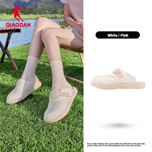 Qiaodan Slip On Lightweight Casual Clogs White Women Sandals QXL112262439R
