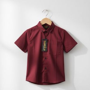 Baju Kemeja Polos Anak Laki-Laki Lengan Pendek Warna Terlengkap Bahan Catton [usia 1-14 tahun]