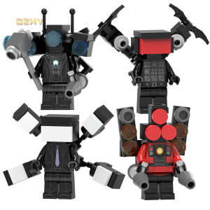 Upgraded Titan Camera Man Female TV Person Mechanical God TV Man Boss Boombox Man Building Blocks Kids Toys LG1010