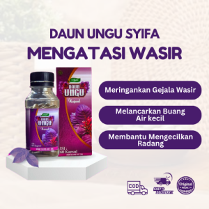 KAPSUL DAUN UNGU SYIFA 60KPS HERBAL WASIR AMBEYEN MELANCARKAN KAN MENSTRUAISI DAN MENGATASI BISUL