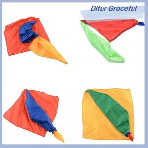 Ditur อุปกรณ์อุปกรณ์สำหรับนักมายากลมายากลเล่นตลกมหัศจรรย์ทำจากผ้าไหมเปลี่ยนสีได้1ชิ้น