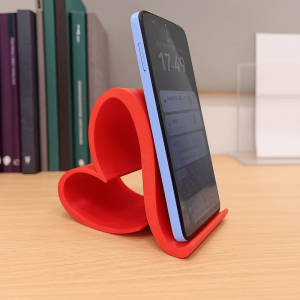 AHTAH PLA Heart Shaped Phone Stand Anti-slip Aesthetic Love Mobile Phone Holder Ornaments Portable Girl Desk Lazy Bracket Smart Phone Display