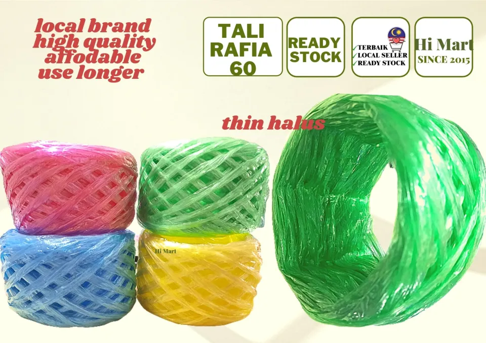 Rafia string/Tali rafia/Plastic string/Small String Rope/Rafia rope/Plastic  rope/Nylon rope/Packing string(12PCS)