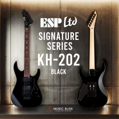 ESP LTD KH-202 Kirk Hammett Signature Electric Guitar - Black (KH202)