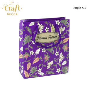 The Craft Decor 100pcs/box Batik Pattern Paper Gift Bag With Handle | Goodies Bag | Kahwin Party Doorgift Beg Hantaran