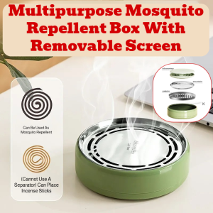 Thickened multifunctional ash box mosquito box  Multifunctional mosquito coil box with lid separator    Household mosquito box with thickened ash box separator