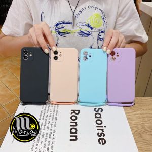 MC Slingcase Softcase Casing Candy macaroon pelindung kamera polos tali lanyard casing hp VIVO V11 V15 V15 PRO V17 V19 V20 V20 SE V21 4G V21 5G I QOO NEO SI [SM]
