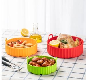 Sillymann Silicone Circle Air Fryer Pot 3P Set