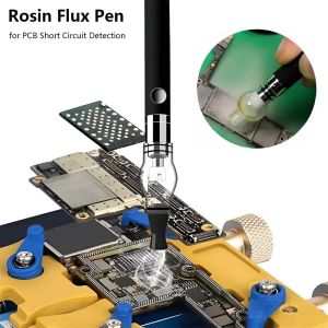 WENYOU 1Set Kính dày dặn Máy phun tinh dầu Rosin Thép hợp Sạc USB Bút hàn Rosin Flux Bền bỉ 90x11mm Máy dò ngắn mạch PCB Sửa chữa điện thoại di động và bo mạch chủ máy tính