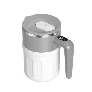 JUVIAAL 380ML Self Stirring Coffee Mug Rechargeable Temperature Display Automatic Mixer Cup Portable Insulation Electric Coffee Mug For Tea