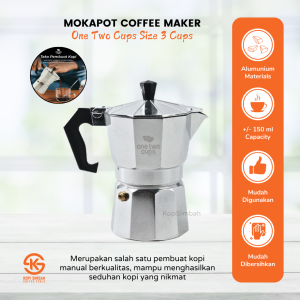Mokapot 3 Cups Espresso Coffee Maker Alat Seduh Kopi Moca Espreso Manual Moka Pot