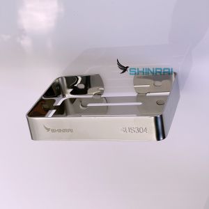 ( Dán Tường ) Khay Đựng Bánh Xà Phòng Kệ Đựng Xà Bông Nhà Tắm INOX SUS304 Đen Titan SHINRAI 13.5 CM