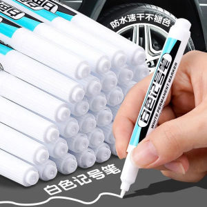1.5mm White Acrylic Marker Multicolor Waterproof Markers White Paint Pen Acrylic Marker Magnetic Dry Erase Markers Fine Tip Point Dry Erase Pen with Erasers White Board Markers for Kids Teachers
