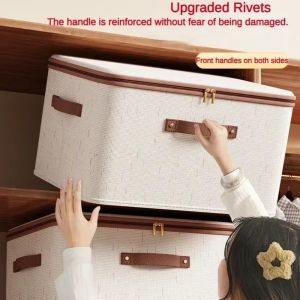 VIVIDI Large Capacity Storage Box Dustproof with Lid Clothes Organizer  Thickness Finishing Box Wardrobe