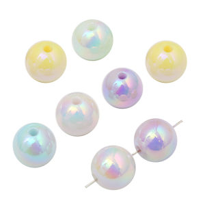 4-10pcs Acrylic Colorful Round Beads for Necklace Earring Keychain Jewelry Making Beads