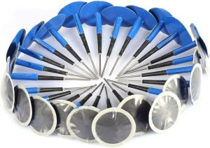 24 Pcs Car Tire Plug Patch Gum Universal Motorcycle Tubeless Tire Repair Patch Plug Combo Mushroom Plug Patch Gum with Traction Steel Nail for Car Motorcycle and Electric Vehicle(36 * 4mm)