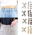 🔥1 set Kancing celana pengecil pinggang jeans longgar kebesaran model kait cantolan cetet button snap jepret pengait lepas pasang bahan. 
