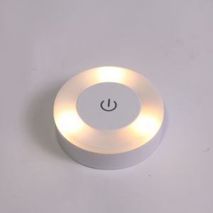 Warm White Yellow Light Wireless Bedside Lamp / LED Touch Sensor Night Light /adjustable Intelligent Lighting Wall Lamp/mini Round Magnetic Stickable Light